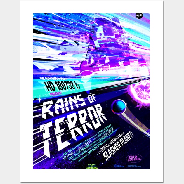 Vintage Rains of Terror Alien Exoplanet Travel Wall Art by pdpress